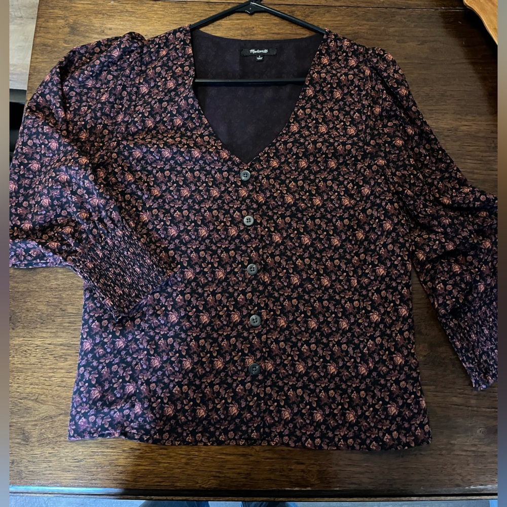 Floral Button-Up Blouse